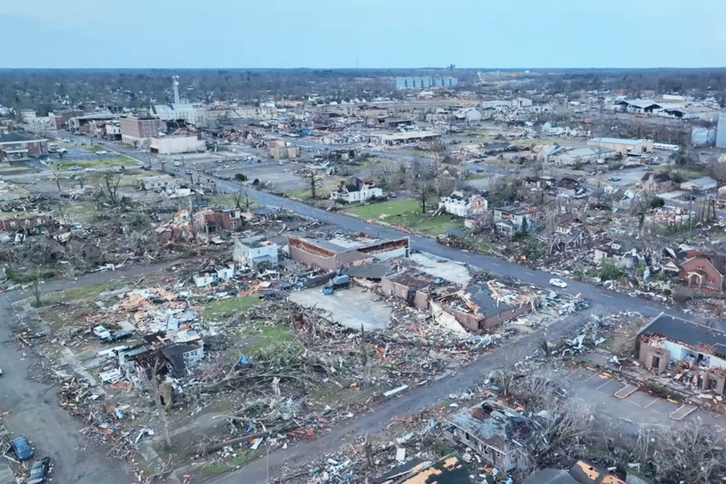 Aerial Footage Shows Chilling Damage Done By The Mayfield Tornado ...