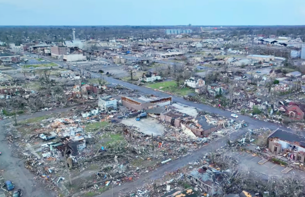 Aerial Footage Shows Chilling Damage Done By The Mayfield Tornado