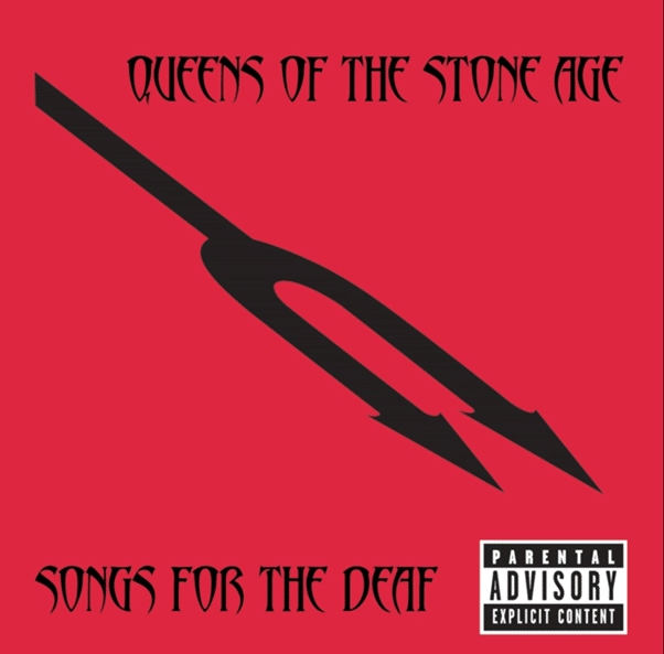 Image shows album cover for Songs For The Deaf by Queens Of The Stone Age.