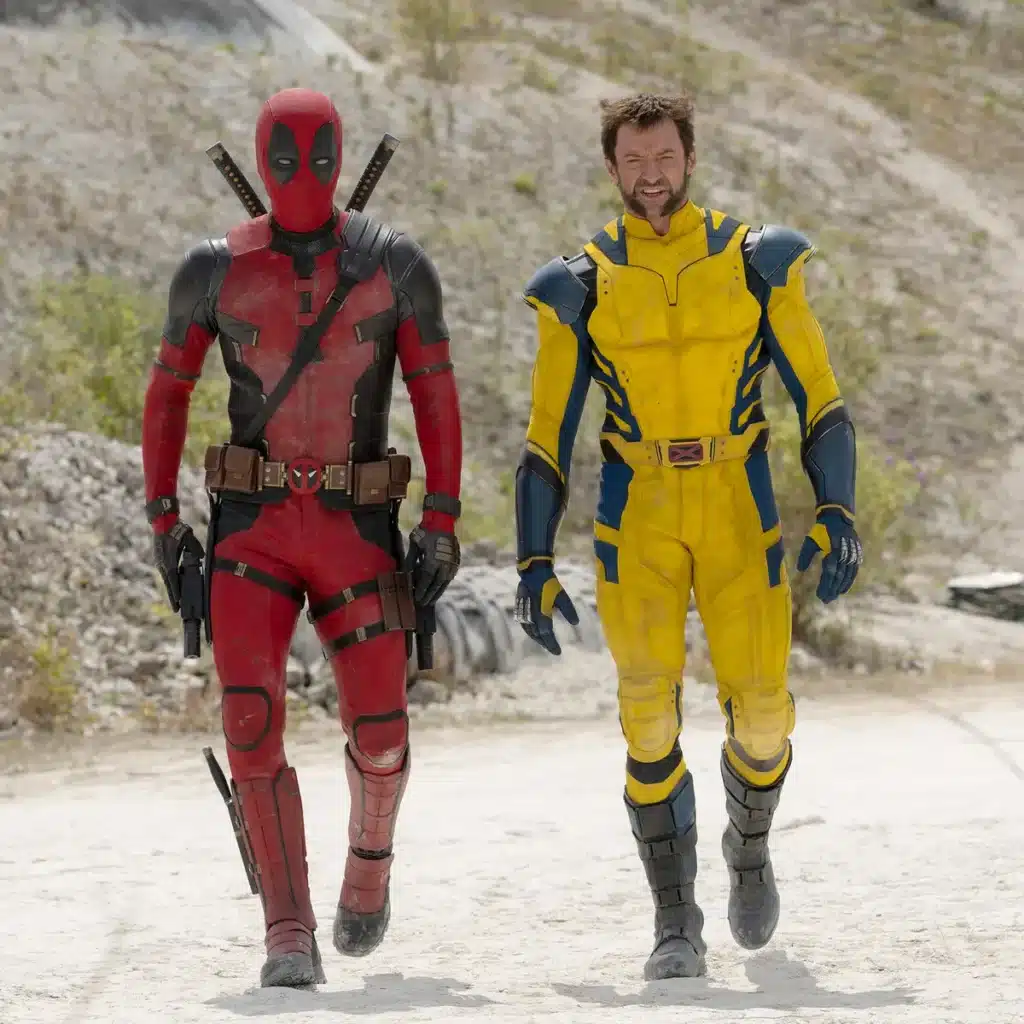 Deadpool and Wolverine standing abreast