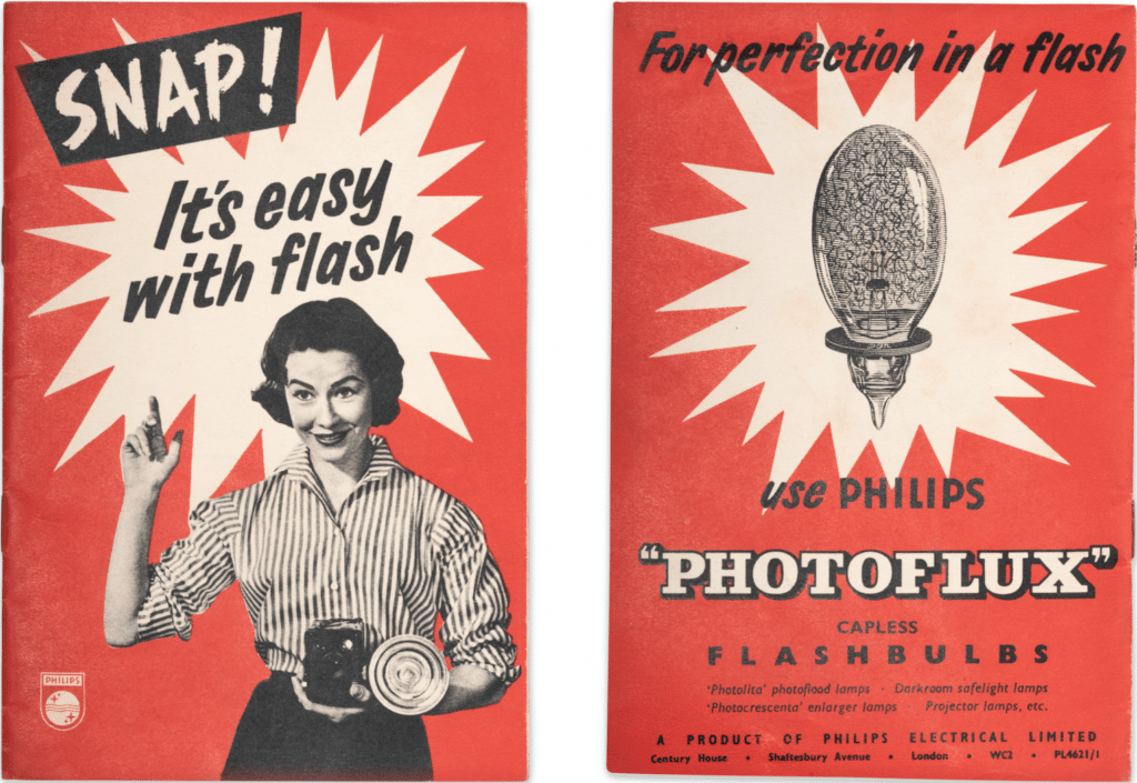 1950s advertisement of a photo camera