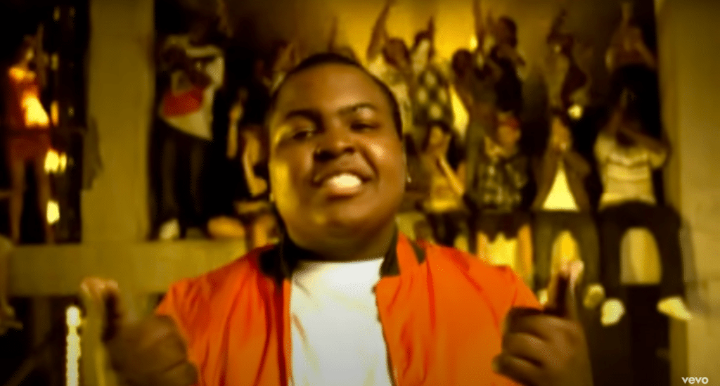 Sean Kingston in his music video "Fire Burning"