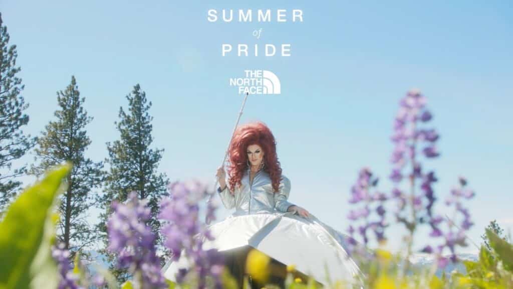 "Pattie Gonia" for North Face summer pride collection.