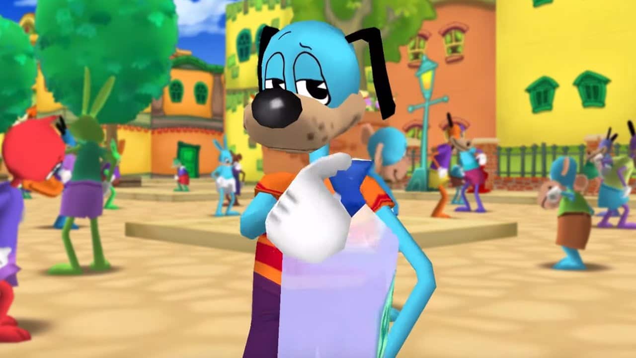 Image of a 'Toon'. a customizable character from Toontown Rewritten, a remake of Disney's Toontown Online.