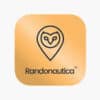 Randonautica app icon. An owl face on a gold background.