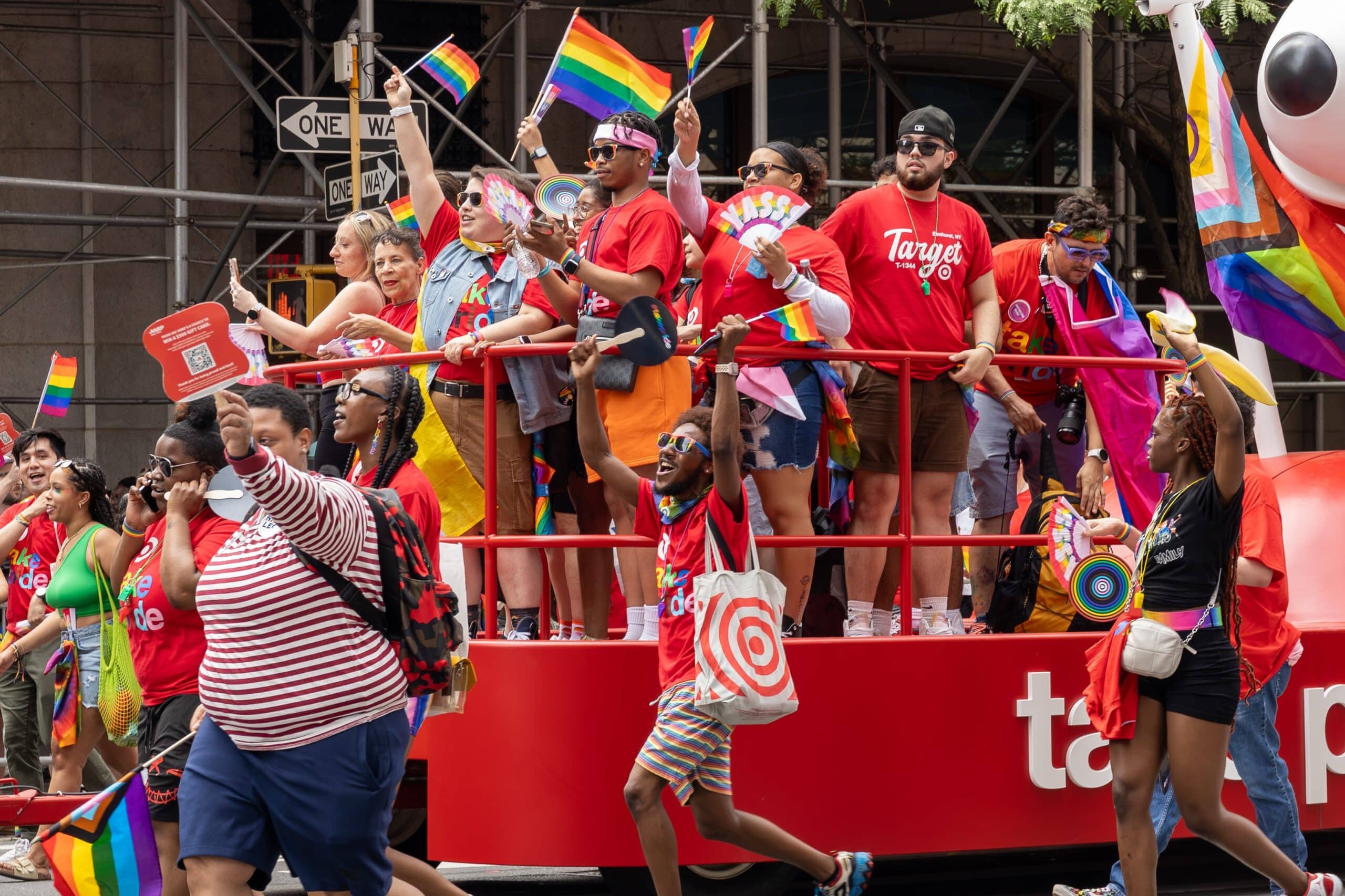 Target float at Pride parade.